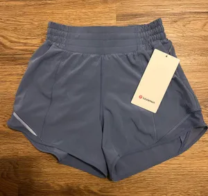 Lululemon Hotty Hot Shorts 4” Lined Color Oasis Blue thumbnail 2