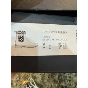 COACH Rivington Women's Size 9 Rain Boots Chalk White Signature Knit Logo thumbnail 9