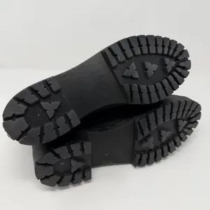 Jeffrey Campbell Rain Boots Women 41 Black Excellent Lug Sole Chelsea Ankle thumbnail 7