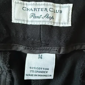 Charter Club NWT Lexington Straight-Leg Pants 12 Petite Black thumbnail 6