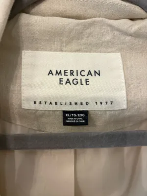 American Eagle Oversized Linen Blazer thumbnail 3