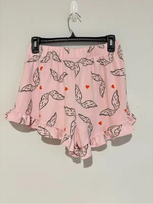 Grayson Social Women’s Sleep pajama Shorts angel‎ wings heart print pink medium thumbnail 3