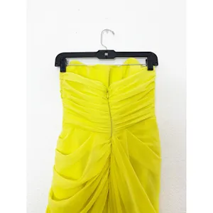 House Of CB Paloma Maxi Dress Yellow Strapless Draped Chiffon Size Small Corset thumbnail 12