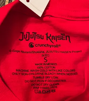 Hot Topic Jujutsu Kaisen Key Red Unisex T-Shirt thumbnail 4
