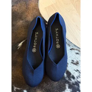ROTHY'S Shoes THE FLAT Blue Knit Round Toe Slip On‎ Ballet Flats Women's Size 8 thumbnail 2