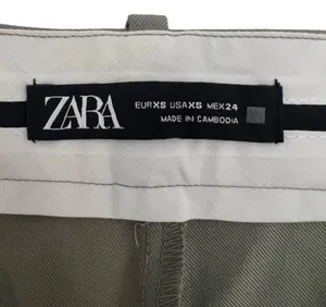ZARA High Rise Pleated Wide Leg Trouser Pant khaki Women’s Size XS thumbnail 9