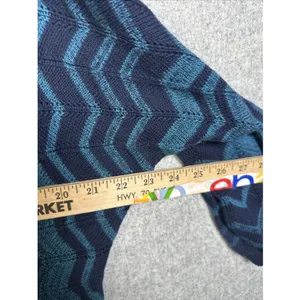 NWOT Attention Womens Cardigan Sweater Large 3/4 Sleeve Knit Open Blue‎ Tie thumbnail 9