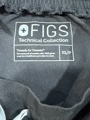 FIGS Yola High Rise Scrub Pants Black XS/P Nurse Healthcare Hospital Uniform thumbnail 5