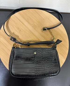 PETA +‎ JAIN Danny Cros Crossbody Bag Women Small Black Embossed Leather thumbnail 1