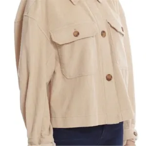 Avec Les Filles Corduroy Creamy Beige Oversized Cropped Wrsterncore Jacket M thumbnail 3
