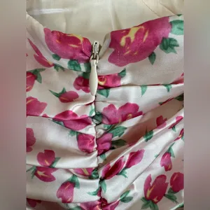 Revolve More To Come Evita Sweetheart Pink Floral Strapless Mini Dress M $78 thumbnail 15