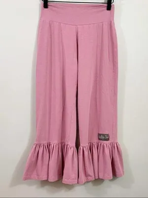 Matilda Jane Shaved Ice Big Ruffles Mauve Cropped Pants thumbnail 1