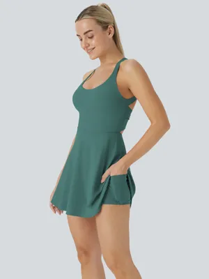 Halara SoftlyZero™Airy Backless Twisted Cool Touch Dance Active Dress-Easy peezy thumbnail 2