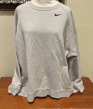 Nike Dri-Fit Hi/Low Sweatshirt - Size L - Color is a tanish/gray thumbnail 1