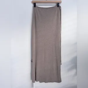 Commence Wool Blend Pleated Sequins Sweater maxi Skirt faux wrap XS NWT thumbnail 3