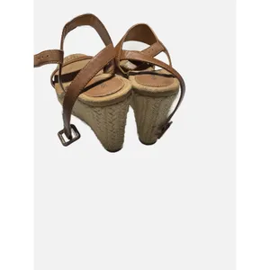 Style &‎ Co Wedge Sandals Womens 9M Brown Espadrille Ankle Strap Summer Boho thumbnail 4