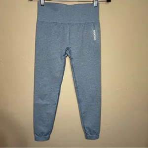 Gymshark Adapt Seamless Powder Blue Marled ‎ Compression Leggings thumbnail 4