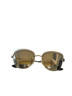 Prada Women's SPR51T SPR/51T Square Sunglasses Metallized Gold-Black thumbnail 2