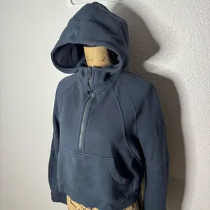 Lululemon Scuba Oversized Half-Zip Hoodie Iron Blue? Size XS S Gym Lounge Crop thumbnail 2