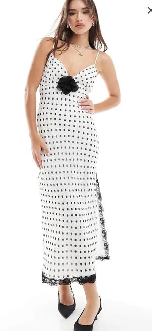 ASOS polka dot maxi dress thumbnail 1
