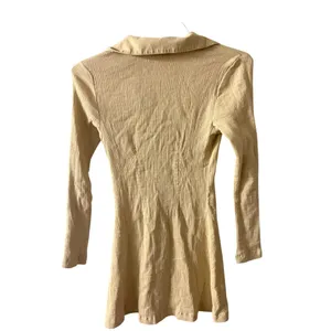 Free People Sunday Dreaming Collared Cotton Mini Dress XS Women’s Beige thumbnail 3