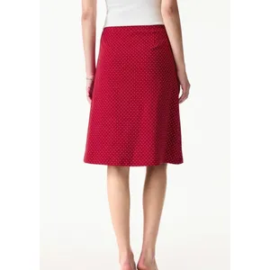 OGLmove Stretch Cotton Polka Dot A-Line Flare Skirt White Black Size S New NWT thumbnail 5