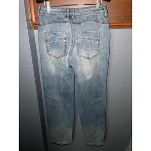 Flamingals High Waisted Exposed Button Fly Straight Jeans Medium Wash Size M thumbnail 2
