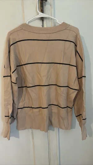 Tan/Black Striped Sweater thumbnail 2
