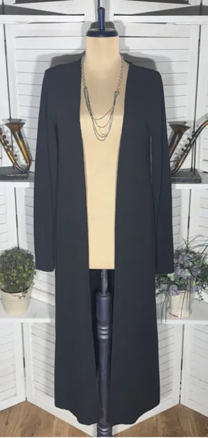 Vintage Y2K extra long cardigan lightweight open gothic whimsigoth Alt punk M thumbnail 1