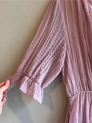 Bella Ella Boutique Crinkle Gauze Tiered Ruffle Dress Size Large thumbnail 5