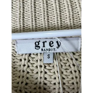 Grey Bandit Women’s Cable Knit Quarter Zip Pullover Sweater Cotton Blend New thumbnail 5