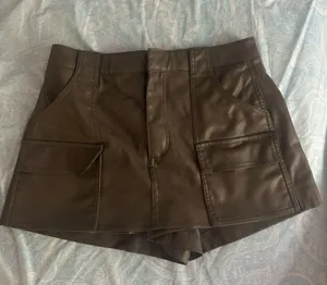 ZARA Leather Skort thumbnail 1
