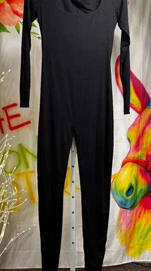 B47. Naked Wardrobe scoop neck long sleeve stirrup jumpsuit thumbnail 1