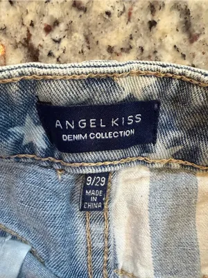 Angel Kiss Blue & White Star-Stripe Denim Shorts thumbnail 3