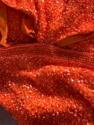 Orange Primavera Prom Dress Size 4 thumbnail 10