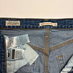 Levi's Ribcage Straight Ankle Jeans Women 27 Blue Distressed High Rise 0318 thumbnail 8