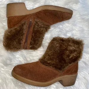 Brown Faux Fur Boots Size 7 thumbnail 1