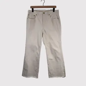 J.CREW Womens Jeans Beige Denim High Rise Relaxed 84 Kickout Crop Rigid Size 29 thumbnail 2