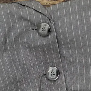 NWT Van Heusen Womens Stretch 2-Button Pinstripe Blazer Jacket Gray / Purple XL thumbnail 4