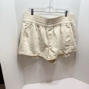 Aerie High Waisted Cream Colored Relaxed Fit Shorts Women’s Size XL thumbnail 2