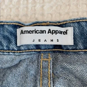 AMERICAN APPAREL Jeans Denim High Rise Cotton Shorts Cuffed Hem Size 24 *Altered thumbnail 9