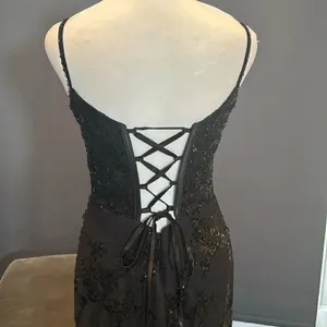 Women’s Black MermaidFit Sequins Party Prom Formal Dress LaceUp Back Size 4 thumbnail 5