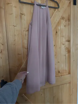 Everly for Francesca’s‎ Mauve/Rise Blush Pleated Halter Mini Dress Size M thumbnail 8