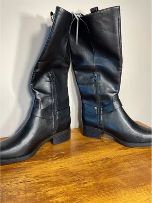b.o.c. New Tall Black Harness Moto Boot MidCalf Biker Riding thumbnail 3