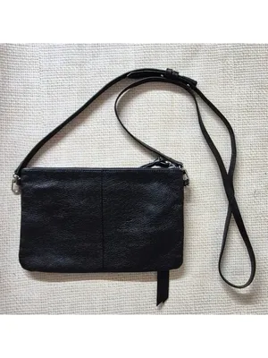 Handbag Butler Black Leather Mighty Purse Crossbody Bag Minimalist Closet Staple thumbnail 7