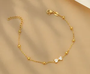 Adjustable Bow Charm Bracelet for Women Gold thumbnail 2