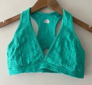Booty‎ By Brabants Aqua/Seafoam Sports Bra Top Original Fabric thumbnail 1