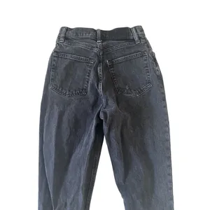 ABERCROMBIE & FITCH 90s Straight Ultra High Rise Black Distressed Jeans Sz 25/0 thumbnail 4
