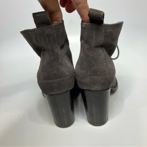 Seychelles Anthropologie Brand gray suede leather heel lace up‎ booties size 9.5 thumbnail 6