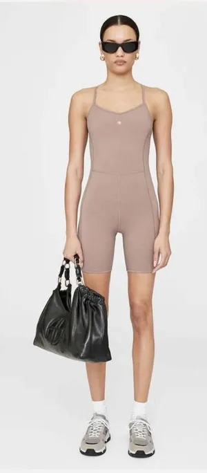 ANINE BING NWT The‎ Val Short One Piece Small Mauve Pink/Purple Balletcore thumbnail 1